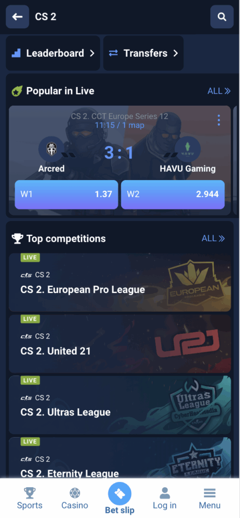 CS2 betting options odds