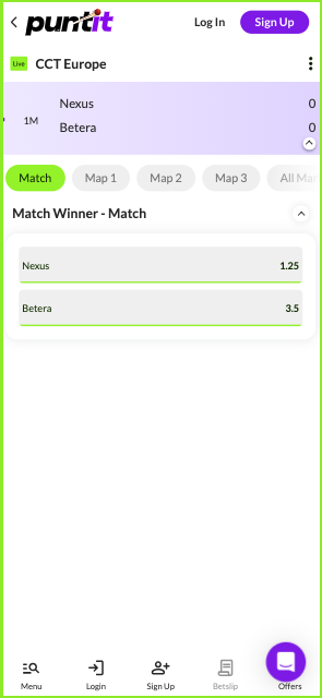 Puntit CS2 Live Odds