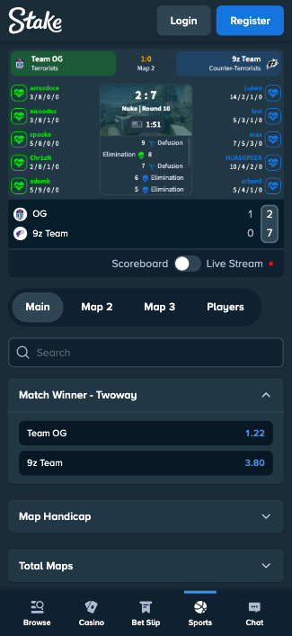 CS2 live betting odds