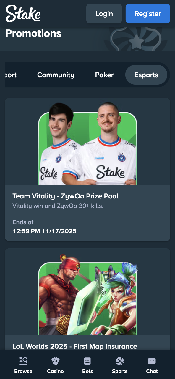 Stake India betting offers & promotions