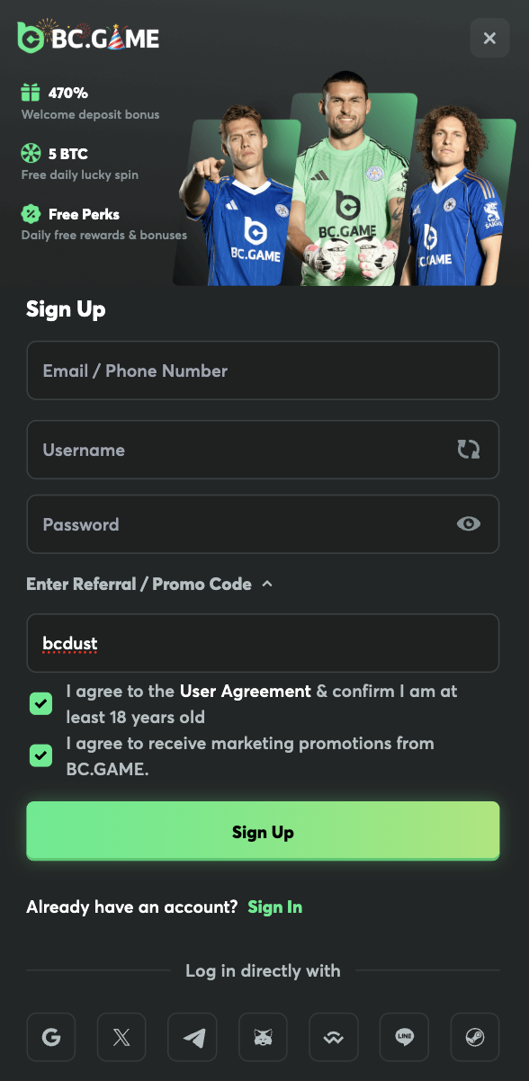 Our BC.GAME Bonus Code