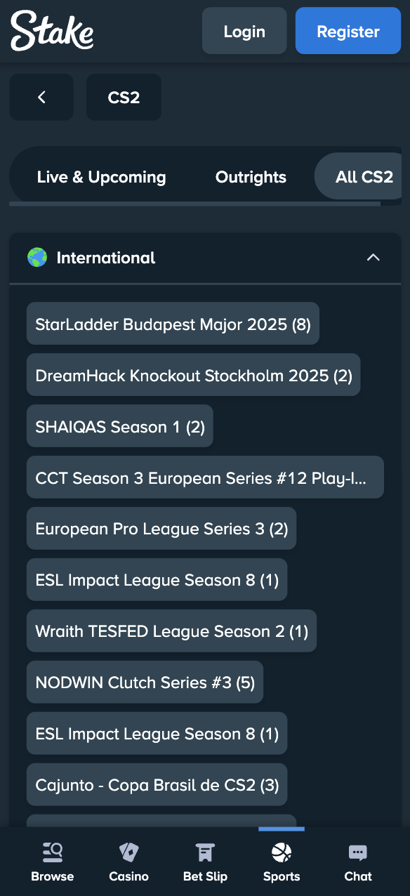 CS2 betting coverage at Stake India