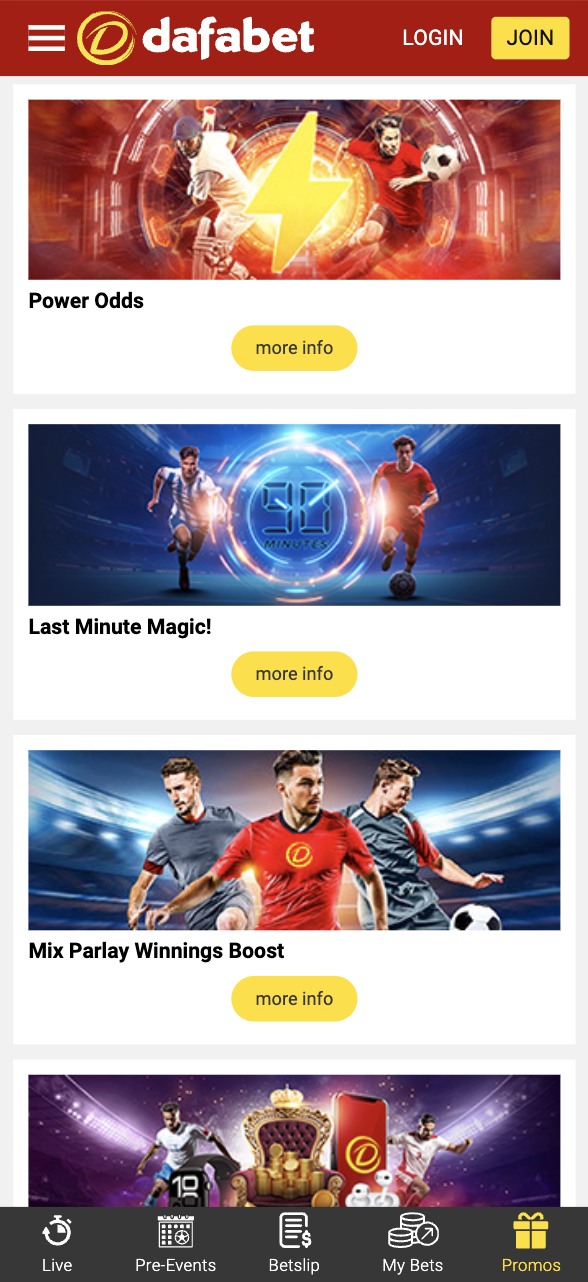 Dafabet India bonuses promos