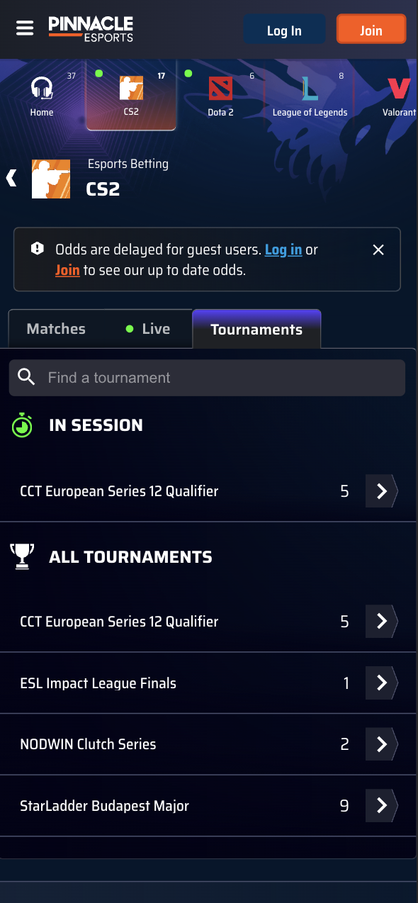 Pinnacle CS2 Odds Pinnacle Esports CS2 betting