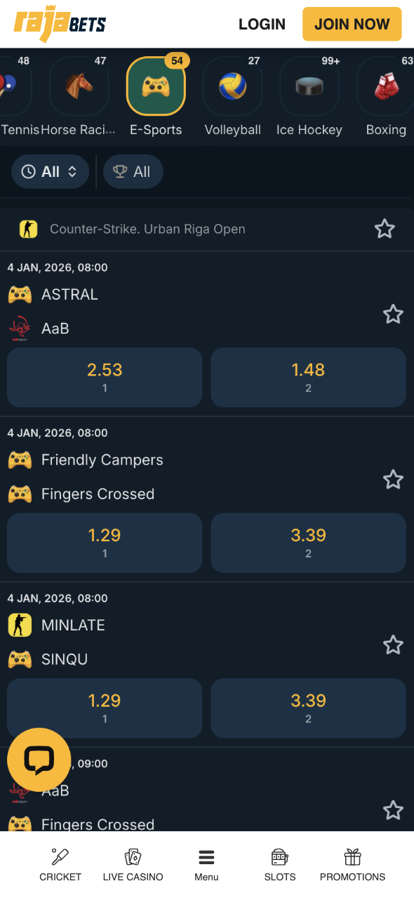 CS2 betting Rajabets