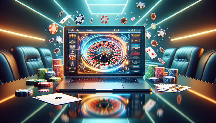 Image showing a laptop with an Indian online casino.