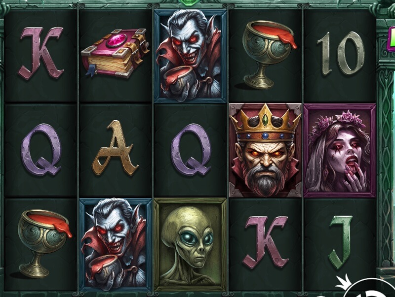 The Grid example in a slot game
