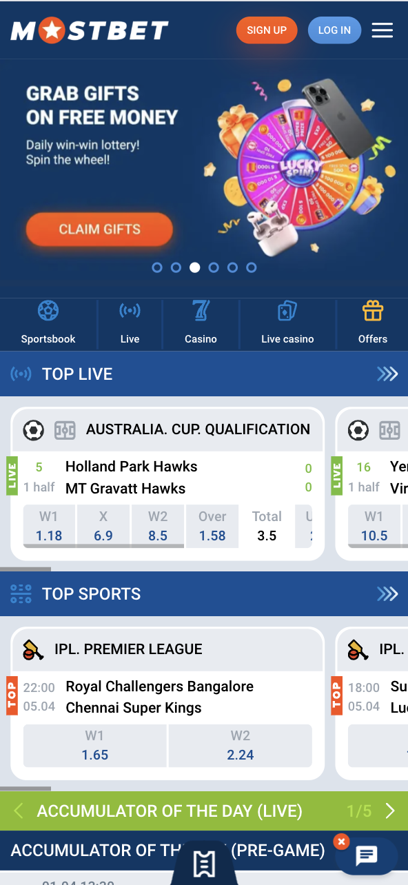 Mostbet mobile betting site app India