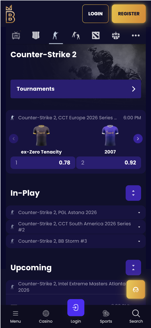 BiggerZ CS2 Betting Esports Odds