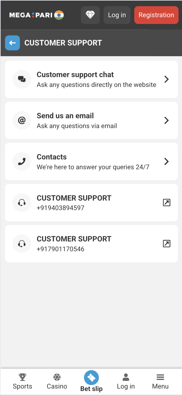 Megapari customer support tools
