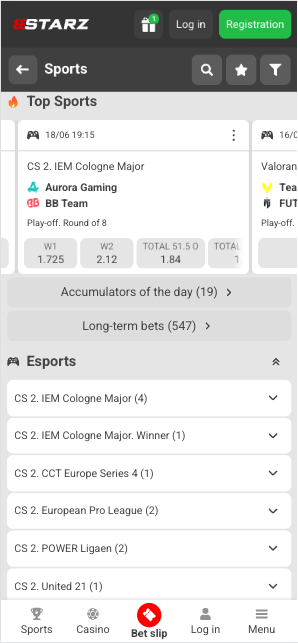 888Starz CS2 Betting Esports Gambling odds