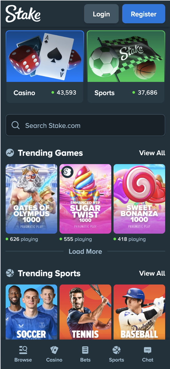 Stake.com Review Stake.com mobile betting site app