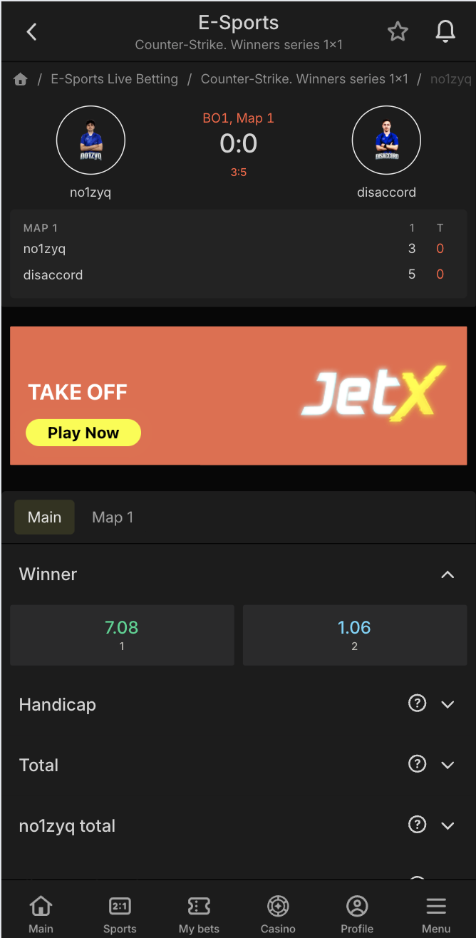 Parimatch CS2 Live Betting Esports gambling odds